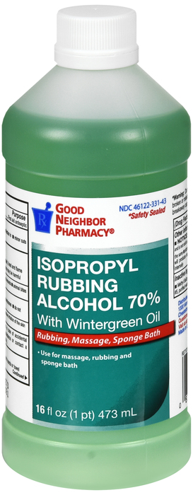 GNP Alcohol 70% ISOP Wintergreen Liquid 12 x 16 Oz