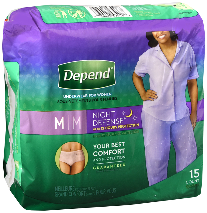 Depend Underwear Night Med Wom