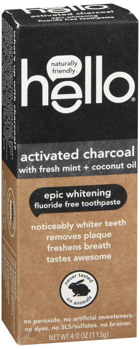 Hello Activated Charcoal Toothpaste 4 Oz