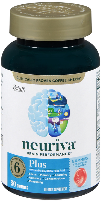 Neuriva Brain Plus Strawberry Gummy 50 Ct