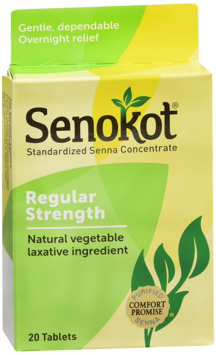 Case of 12-Senokot Natural Vegetable Laxative Tablets 20ct