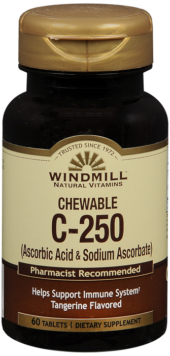Case of 12-Vit C Ch/O 250 mg Tab 60 By Windmill Health Products
