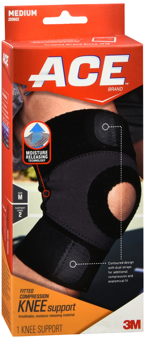 Case of 12-Ace Knee Support Moist Control Medium by 3M