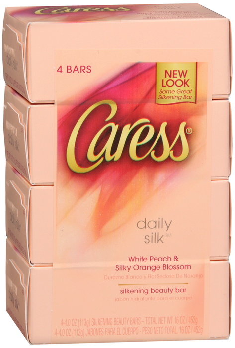 Case of 12-Caress Bath Bar Daily Silk 4X4.75 oz 