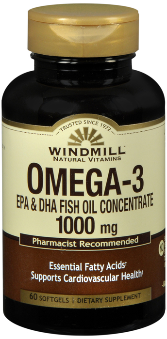Case of 12-Omega III F/O 1000mg Sgc 60 By Windmill Health Products
