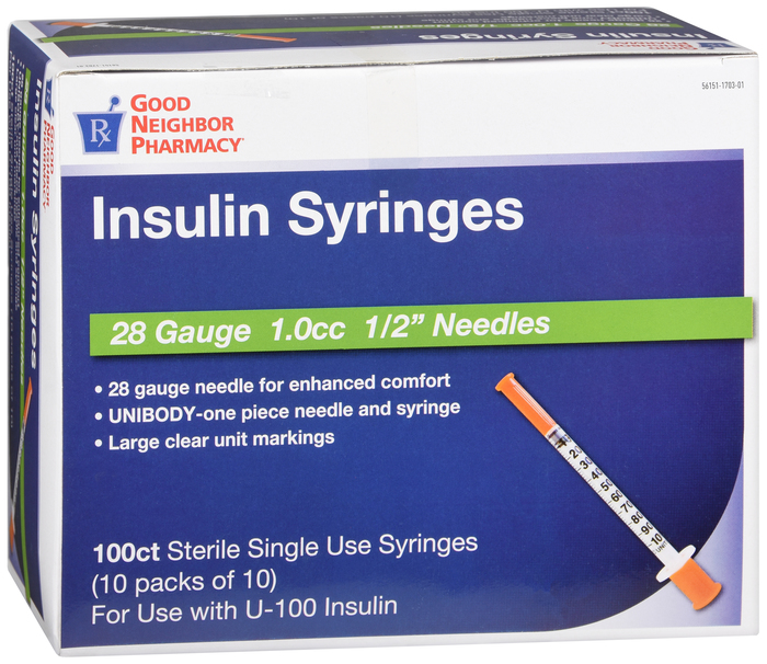 Gnp Syringe 28G x 1 CC 100 Ct