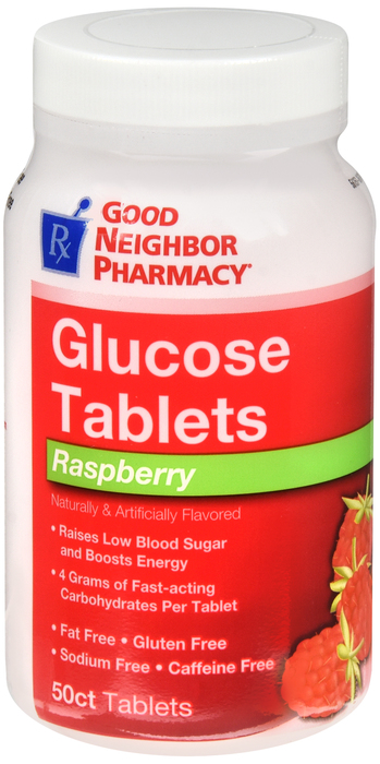 GNP Glucose Tab Raspberry 50 Ct