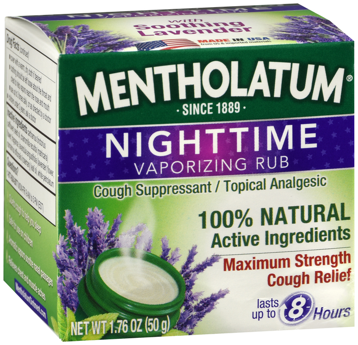 Mentholatum Night Time Vaporub Ointment 1.76 Oz