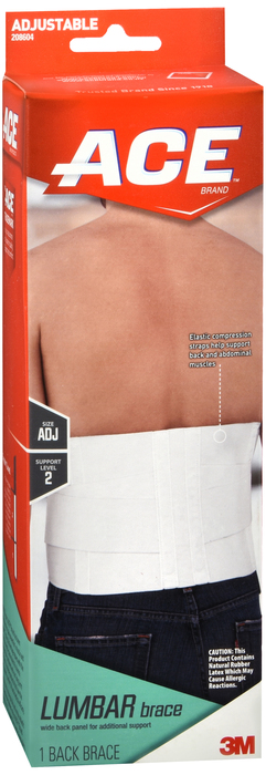 Case of 12-Ace Lumbar Back Support One Size