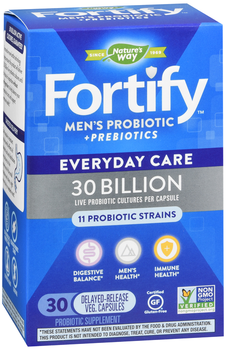 Fortify Mens Probiotic Everday Care 30 Bil 30 Ct