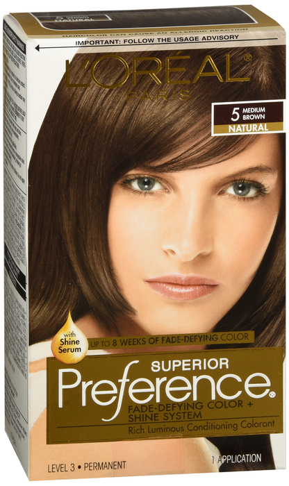 Preference 5 Medium Ash Brown By L'Oreal Hair Color/Skin