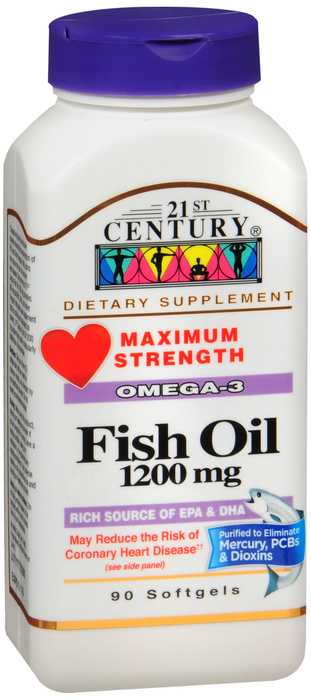 21st Century Fish Oil 1200 mg 90 Softgels