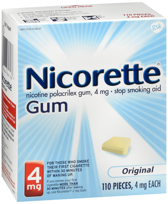 Case of 12-Nicorette Gum Starter Kit 4Mg 110Ct By Glaxo Smith Klin