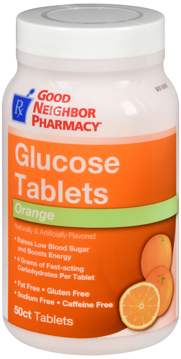 GNP Glucose Tab Orange 50 Ct