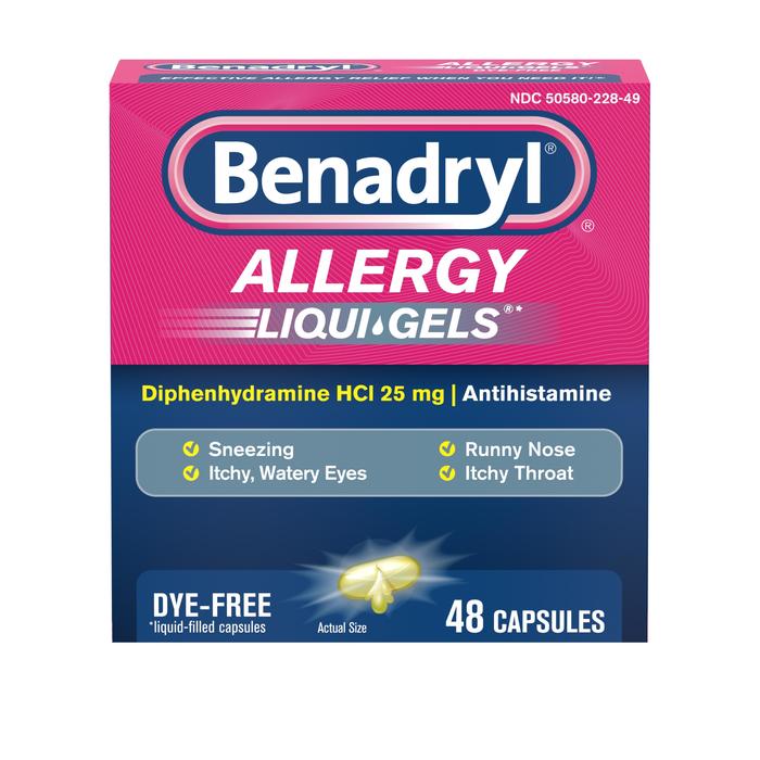 Benadryl Allergy Dye Free 25 Mg SGC 48
