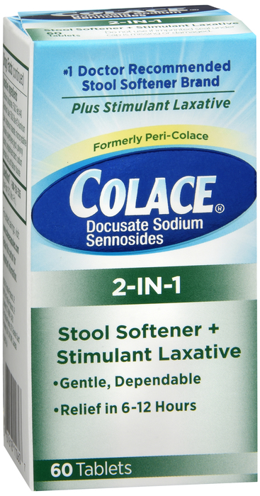 Colace 2-In-1 Tablets 60 Ct