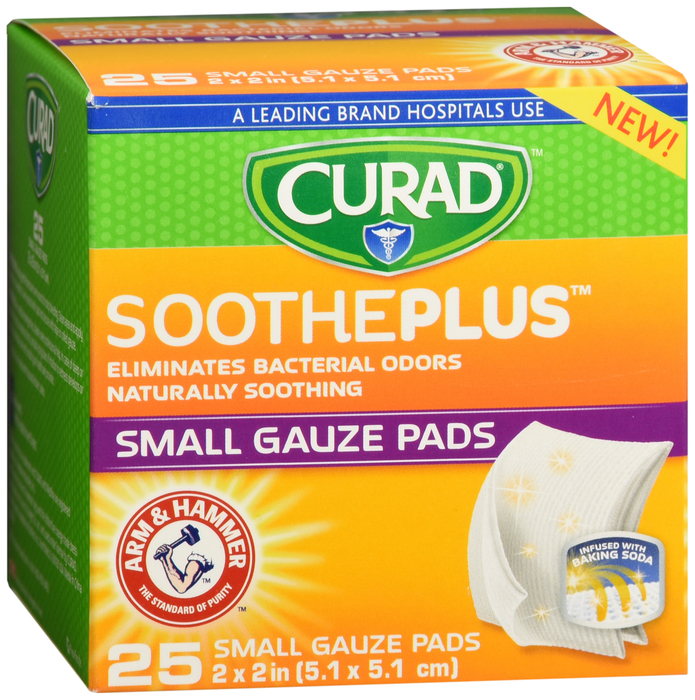 Curad A&H Soothe Plus Gauze Pad 2 x 2 25 Ct
