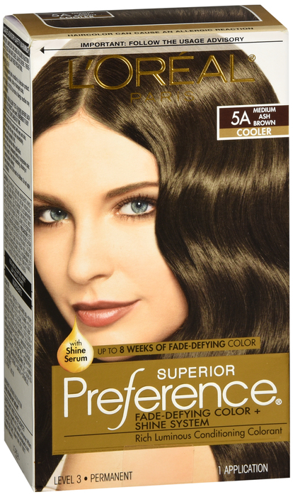 Preference 5A Medium Ash Brown By L'Oreal Hair Color/Skin
