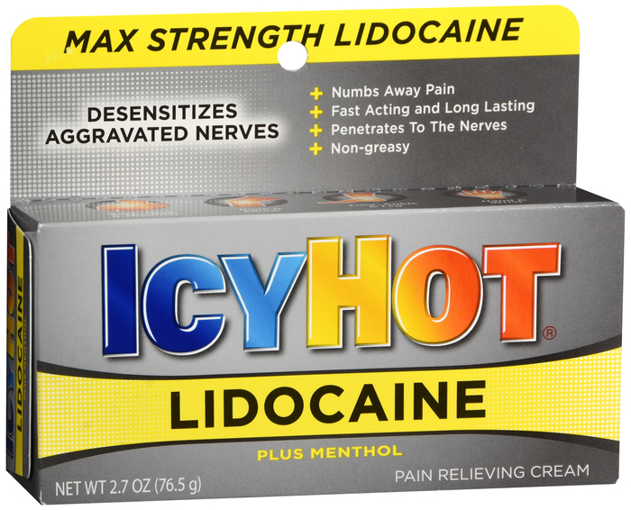 Icy Hot Lidocaine Cream 2.7 Oz