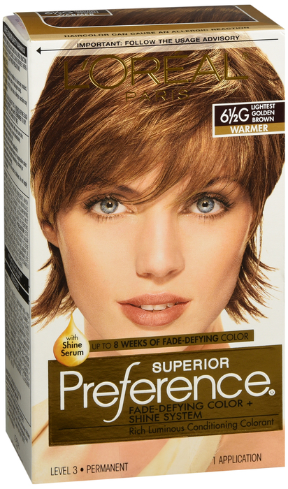 Preference 6.5G Lightest Golden Brown By L'Oreal Hair Color/Skin