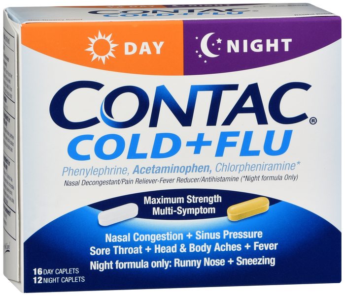 Case of 24-Contac Cold Flu Day/Nite Caplet 28 Count By Meda Consumer Healthca